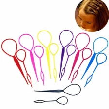 Womens Girl Plastic Magic Topsy Tail Hair Braid Ponytail Styling Maker Clip Tool