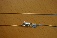 18" 0.75mm Solid 925 Sterling Silver 8 Sided Snake Chain Necklace Made in Italy