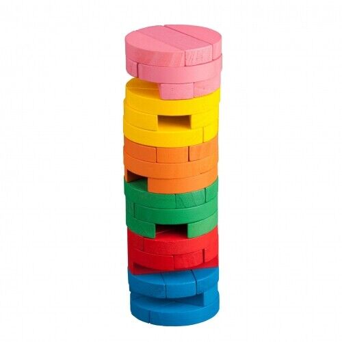 Verflixter Turm - Wackelturm - rund - bunt - 23cm hoch - Bild 2 von 5