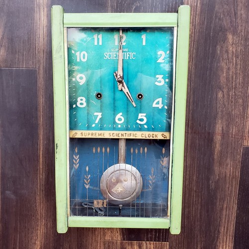 Antique Rare SUPREME SCIENTIFIC Collectible Clock Vintage Pendulum Wall Clock. - Picture 3 of 14