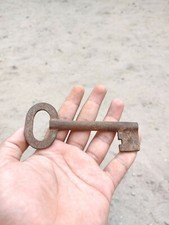 1920s Vintage Iron Padlock Key Lock Original Old Primitive Handmade Key I430