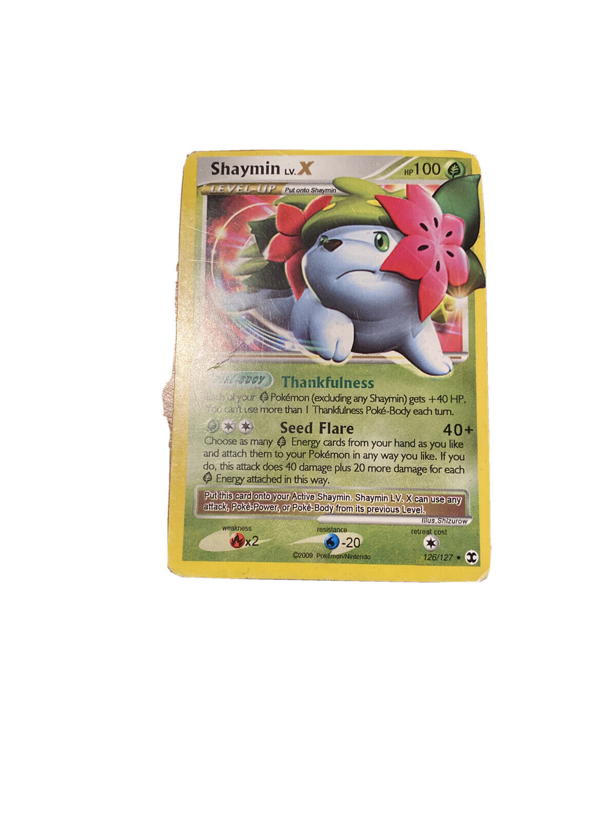 Shaymin Lv.X ULTRA RARE DP39 Promo Pokemon NM Silver HOLO 2009 