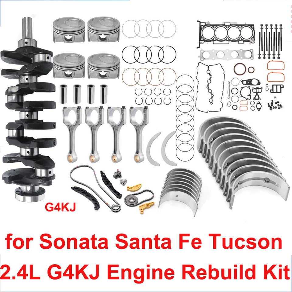 Kit de revisión de reconstrucción de motor GDI 2,4 L G4KJ para Hyundai Sonata Kia Optima Sorento Foto 3 de 4