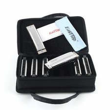 EASTTOP 10Hole Diatonic Blues Harmonica Set of 7 Blues Harp Mouth Organ Set US