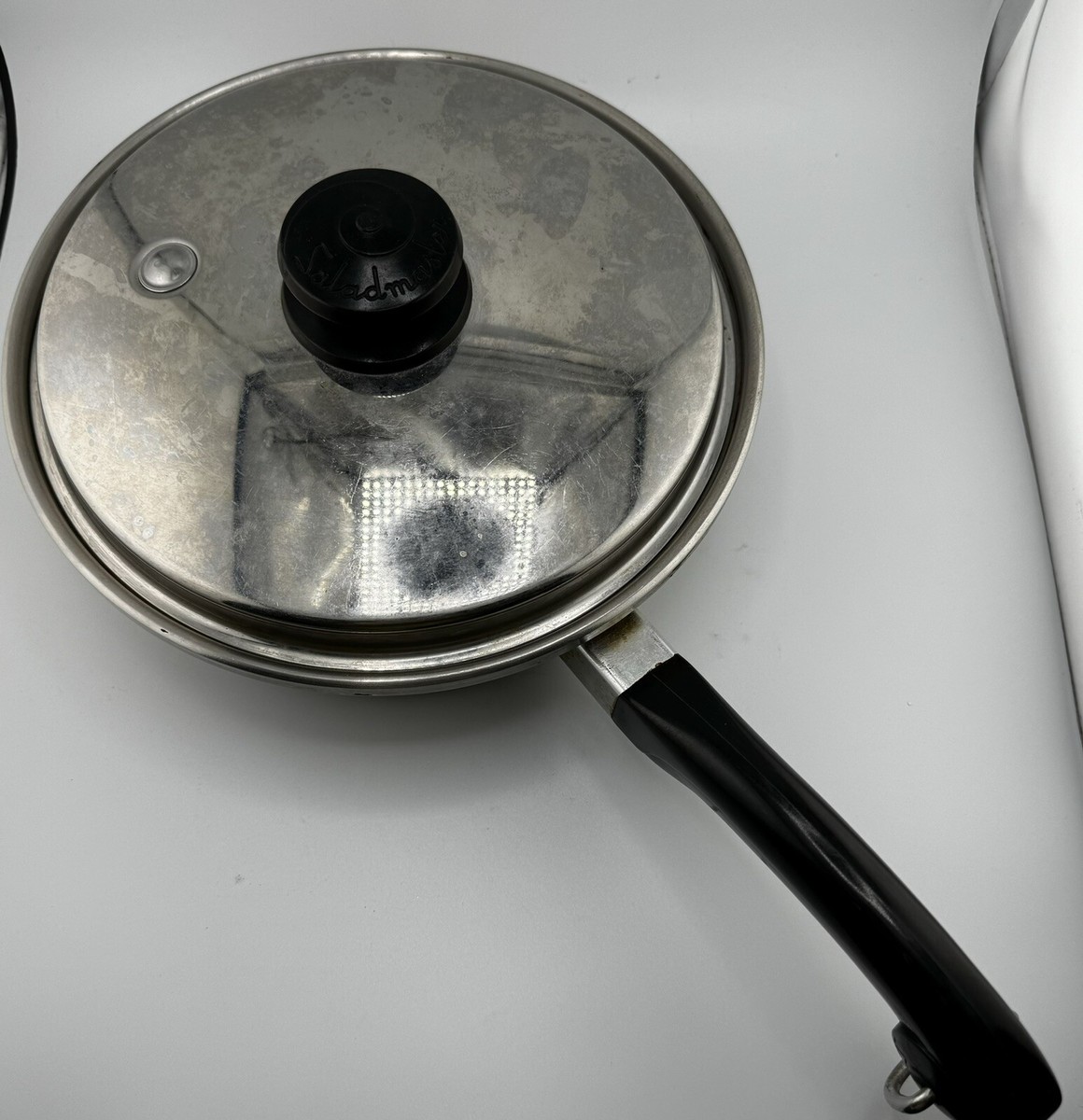 Vintage Saladmaster 9” Skillet W/ Vapo Lid TP304S Stainless Steel