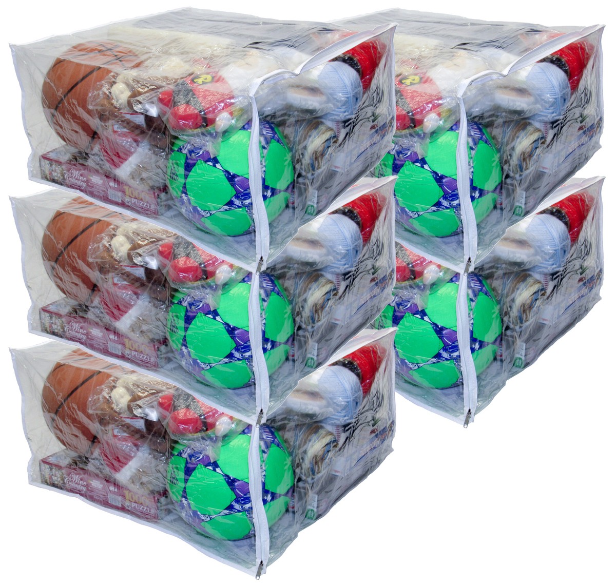 5-Pack Jumbo Heavy Duty Vinyl Zippered Storage Bags (Clear) 23