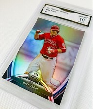 2013 Bowman Platinum Mike Trout GMA 10 Gem Mint 💎 Beauty!