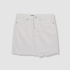 Joe's Jeans Kids Girls' White Frayed Mid-Rise Kalee A-Line Skirt Size 6