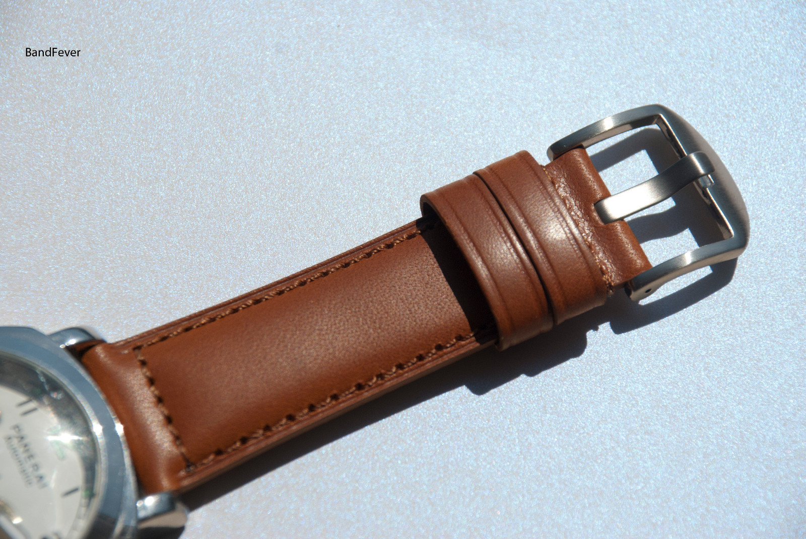 Men 24mm Light Brown Genuine Leather WATER RESISTANT Watch Band Strap Citizen