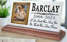 If Love Could Have Saved You Pet Memorial Plaque With Photo - Solid Marble 4x8in
