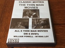 The Thin Man Collector's Set 6 Movie DVD's Blue Case William Powell Myrna Loy