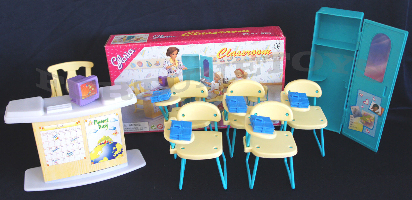 GLORIA Dollhouse Furniture Size Classroom Play Set  (9816) NEW Classroom Chairs