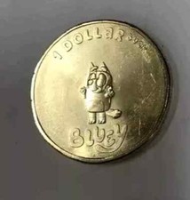 AUSTRALIAN: 2024 $1 BLUEY BUCK COLLECTABLES COIN IN 2X2 HOLDER #KT 4571