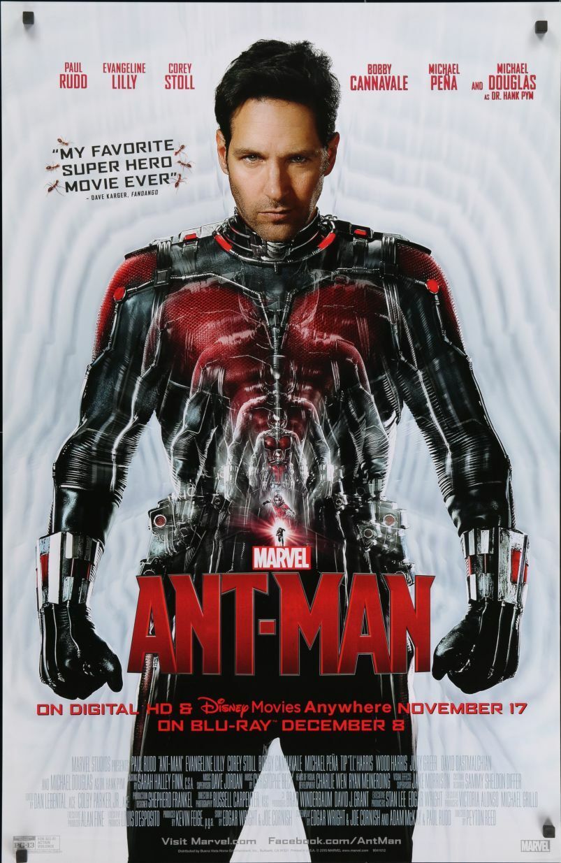 Ant-man - original movie poster - Paul Rudd - video poster Antman