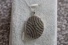 2ct Black Diamond Sterling Silver Pendant with Chain