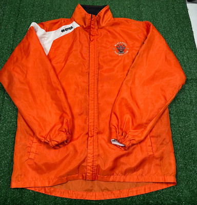 Blackpool FC Errea Orange Windbreaker Rain Jacket | Mens Adult Large Football