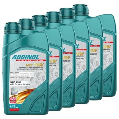 Getriebeöl ADDINOL 75W Multi Transmission Fluid 75 W 6X 1 Liter für Peugeot Seat