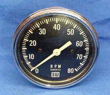 Vintage 1960s Stewart Warner 8000 Rpm Motorcycle Hot Rod Tachometer Vintage 1960s Stewart Warner 8000 Rpm Motorcycle Hot Rod Tachometer