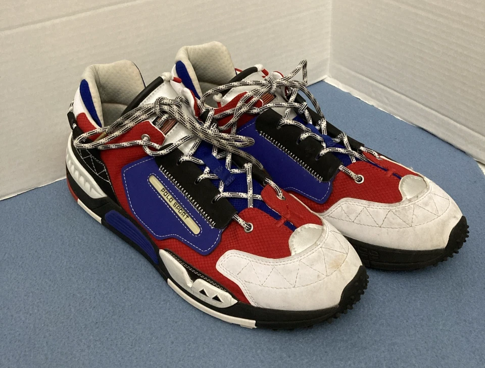 Polo Sport Men's PS200-SK-HTL Red White Blue with Black Accents Sneakers - SZ 15 - Image 2 of 4