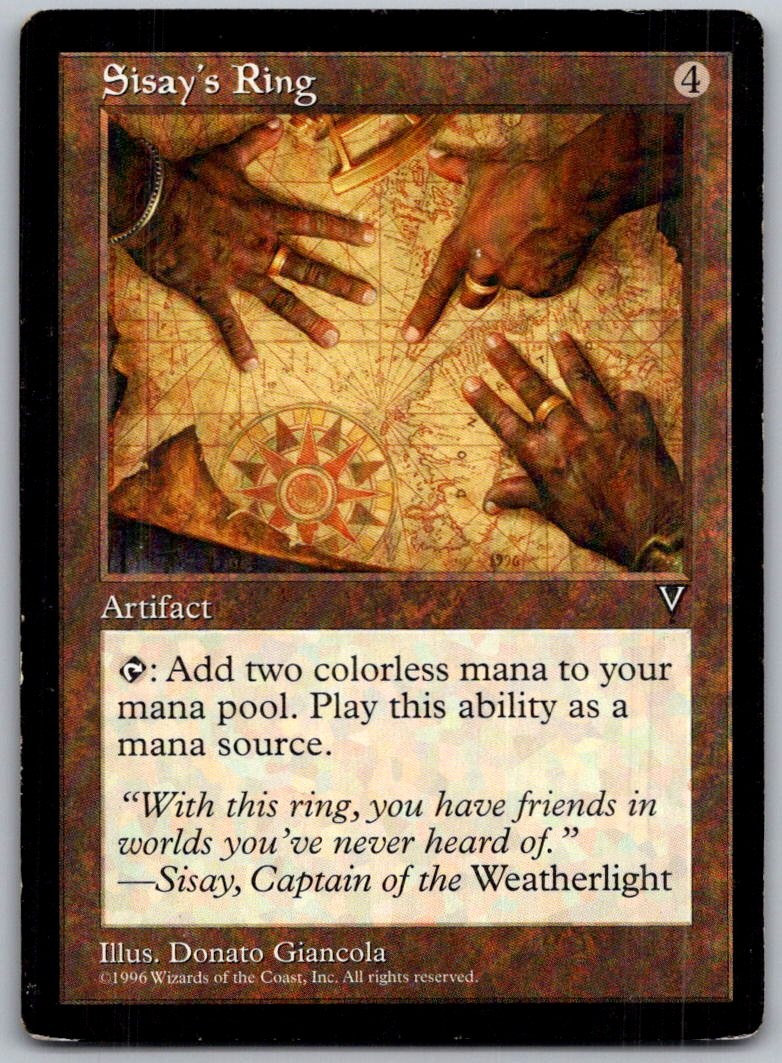 Sisay's Ring Common Visions Magic: The Gathering Lightly Played