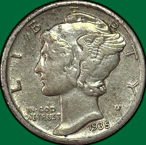 1935-S Mercury Dime Extremely Fine XF Coin #36902