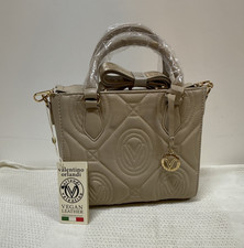 Valentino Orlandi Light Taupe Small Quilted S...