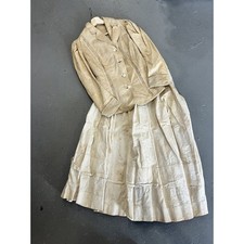 Vintage Circa 1940s Women s Blazer Jacket Crochet Skirt Set Canvas Feel Cotton