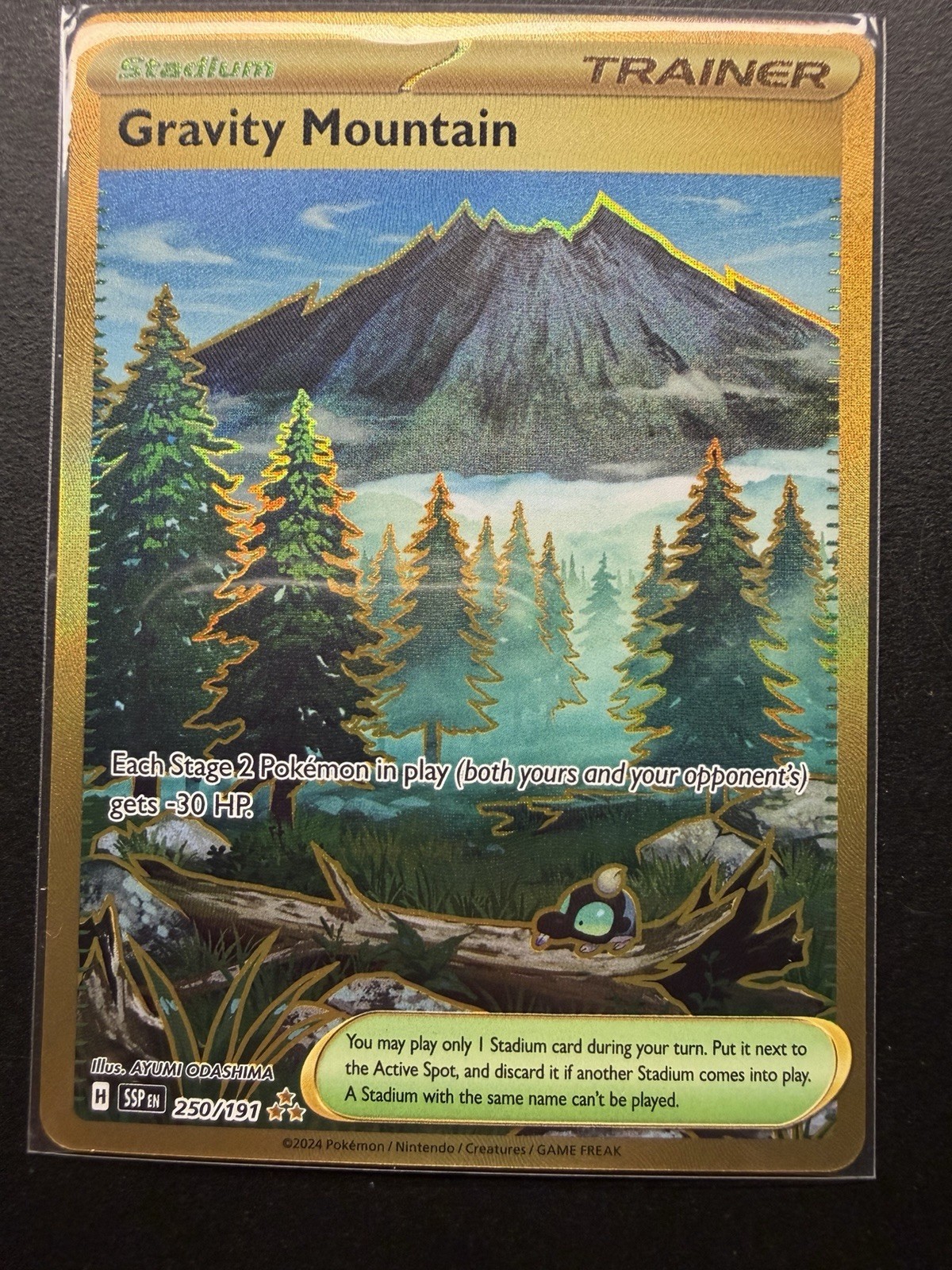 Gravity Mountain 250/191 SV Surging Sparks Hyper Rare Card NM Condition