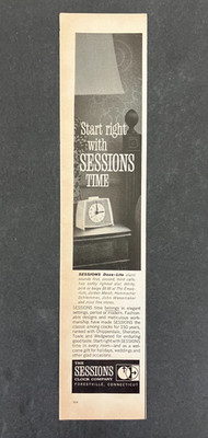 1963 The Sessions Clock Company Doze-Lite Alarm Forestville CT Vintage Print Ad