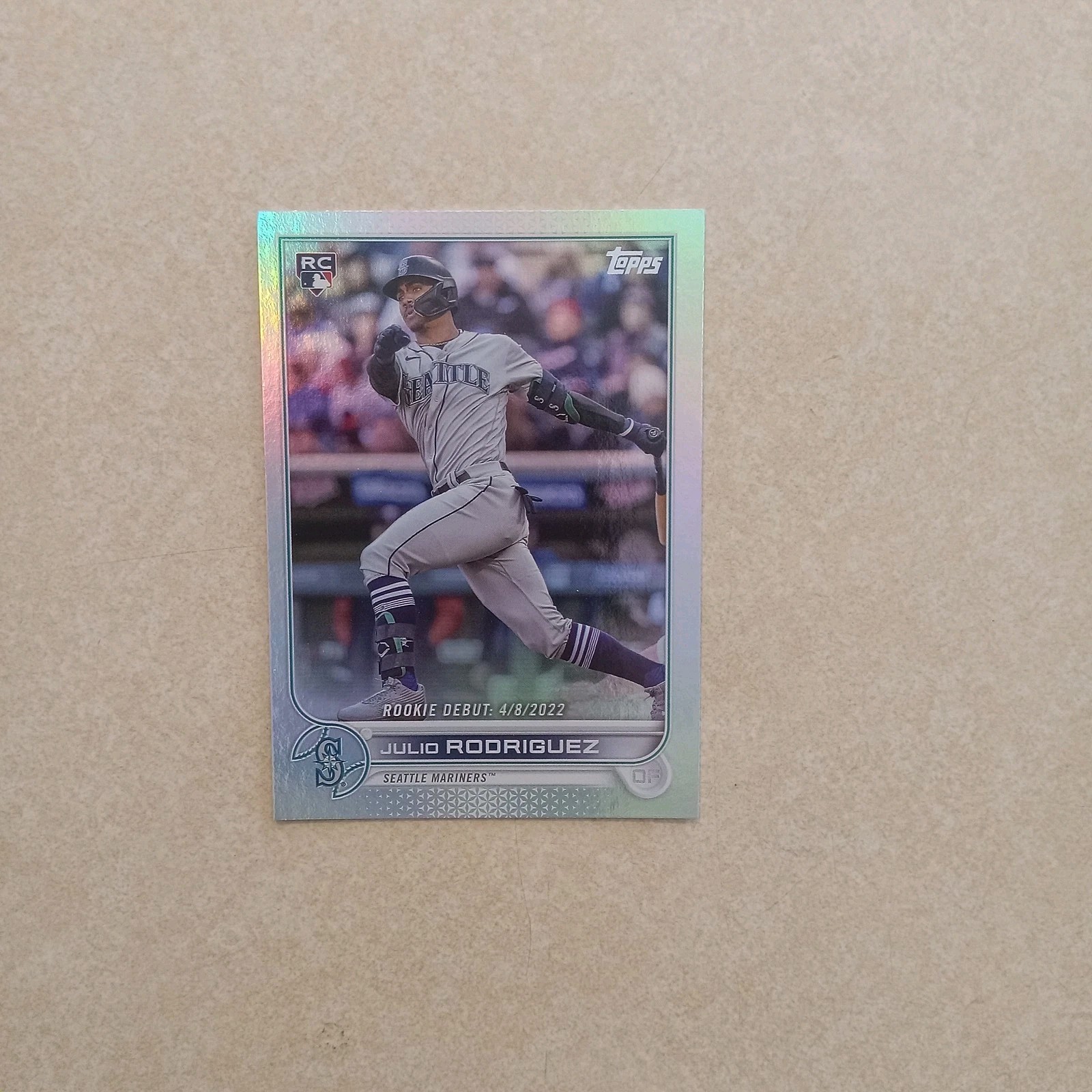 2022 Topps Update Series - Rookie Debut Julio Rodriguez #US97 Rainbow Foil (RC)