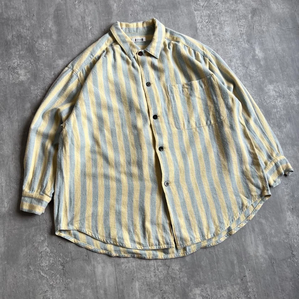 USED I.S. ISSEY MIYAKE 80S RARE TSUMORI CHISATO COTTON STRIPED SHIRT GOOD - Изображение 3 из 4