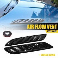 Car Truck Air Flow Intake Hood Scoop Vent Bonnet Cover Decorative Glossy Black