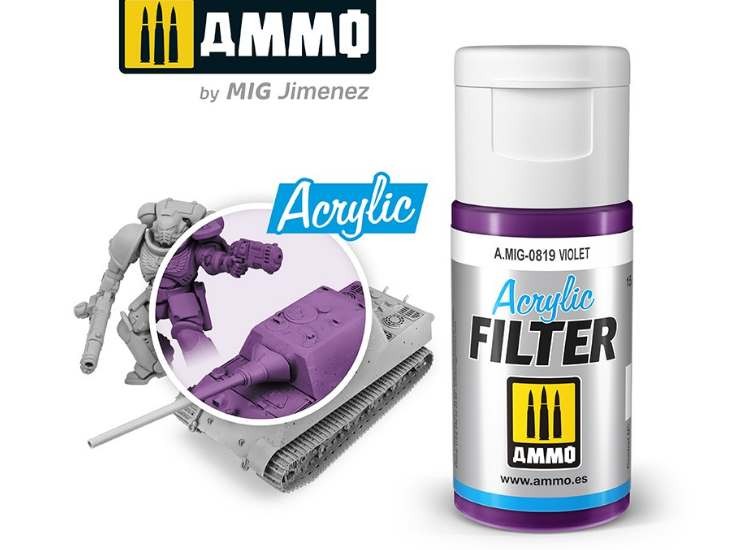 Ammo Mig A.Mig0819 15ml - Acrylic Filter - Violet