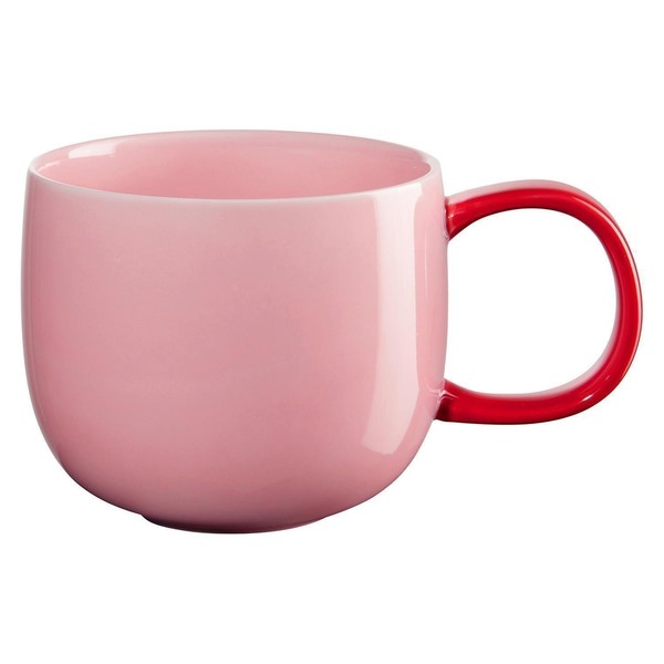 Asa Selection Joy Kaffeetasse Teetasse Kaffeebecher Porzellan Rot Rosa 400 Ml-image