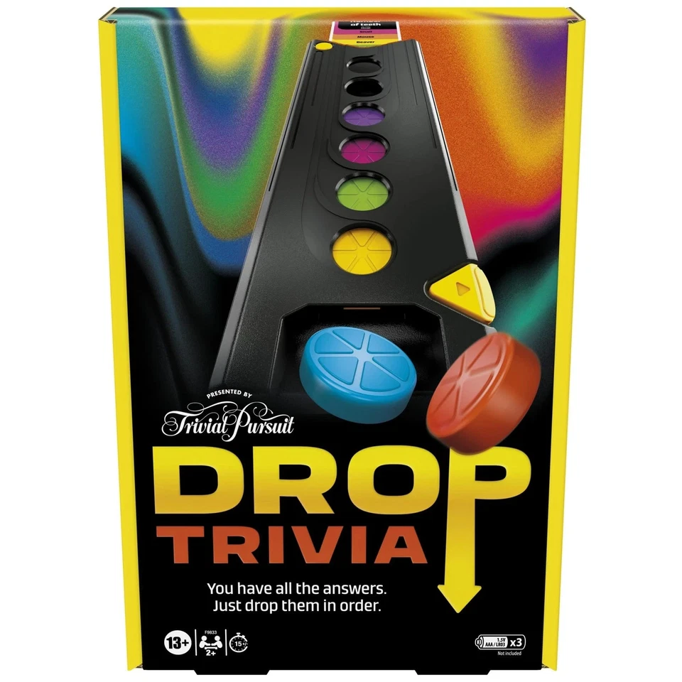 Trivial Pursuit Drop Trivia Game Party Quiz Electronic Hasbro 2+ Players Age 13+ - Image 2 of 4