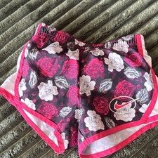 Nike Dri-FIT Pink Floral Toddler Athletic Running Shorts Polyester 2T