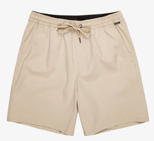 Quiksilver Men's Taxer Khaki Taupe Amphibian Hybrid Swim Board Shorts Size M NWT