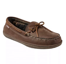 L.L.BEAN Men's Handsewn Slippers, Flannel-Lined Acorn