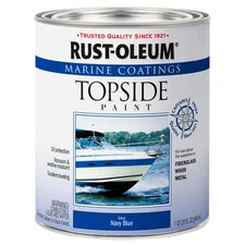 Rust-Oleum 396958 Marine Topside Paint Navy Blue 1 Qt Gloss