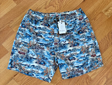 Robert Graham Men's XL Retro Beach Print 7" Inseam Swim Trunks - XL NWT 79.50