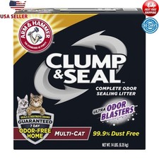 Clumping Cat Litter Multi-Cat Odor Sealing Baking Soda Dust Free 14 lb New