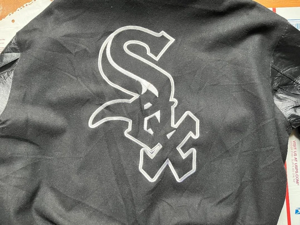 Vintage 90's Jeff Hamilton MLB Chicago White Sox varsity jacket reversible XL - Image 3 of 4