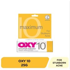 1 X OXY 10 10 Benzoyl Peroxide 25g Stubborn Acne Pimple Spot Control Treatment