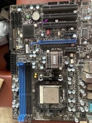 MSI 770-C45 MS-7599 Ver 1.1 AMD 770 ATX Sockel AM3 Motherboard + AMD Phenom