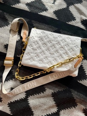 Louis Vuitton Coussin PM Leather Bag for Women - Cream