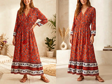 Springfield Maxikleid Gr. 42 Boho Kleid Flora...