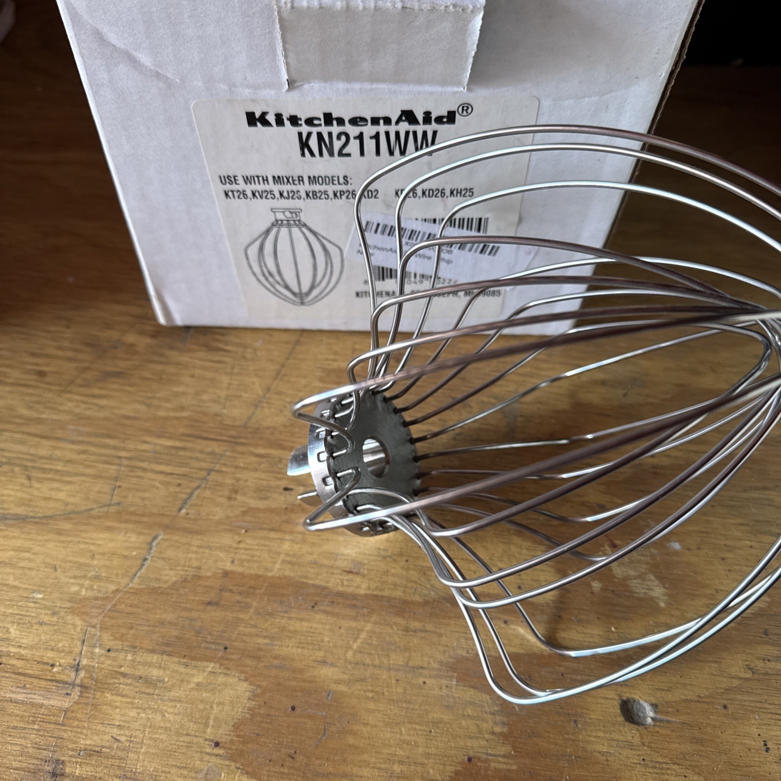 KitchenAid KN211WW 11-Wire Whip Attachment for 5 5.5 & 6 Quart Bowl-Lift Stand Mixers-image