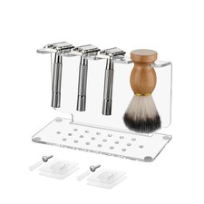 Beautyflier Safety Razor Stand, Clear Acrylic Holder and Shaving