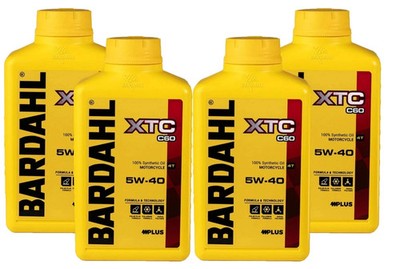 Bardahl XTC C60 5W40 4T Motoröl Motorrad Kunststoff Api Sn Jaso Ma / MA2 4 Liter