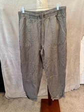 Tommy Hilfiger Pants Women Cargo Khaki Alton Soft Cuffed Straight Leg Size L NWT